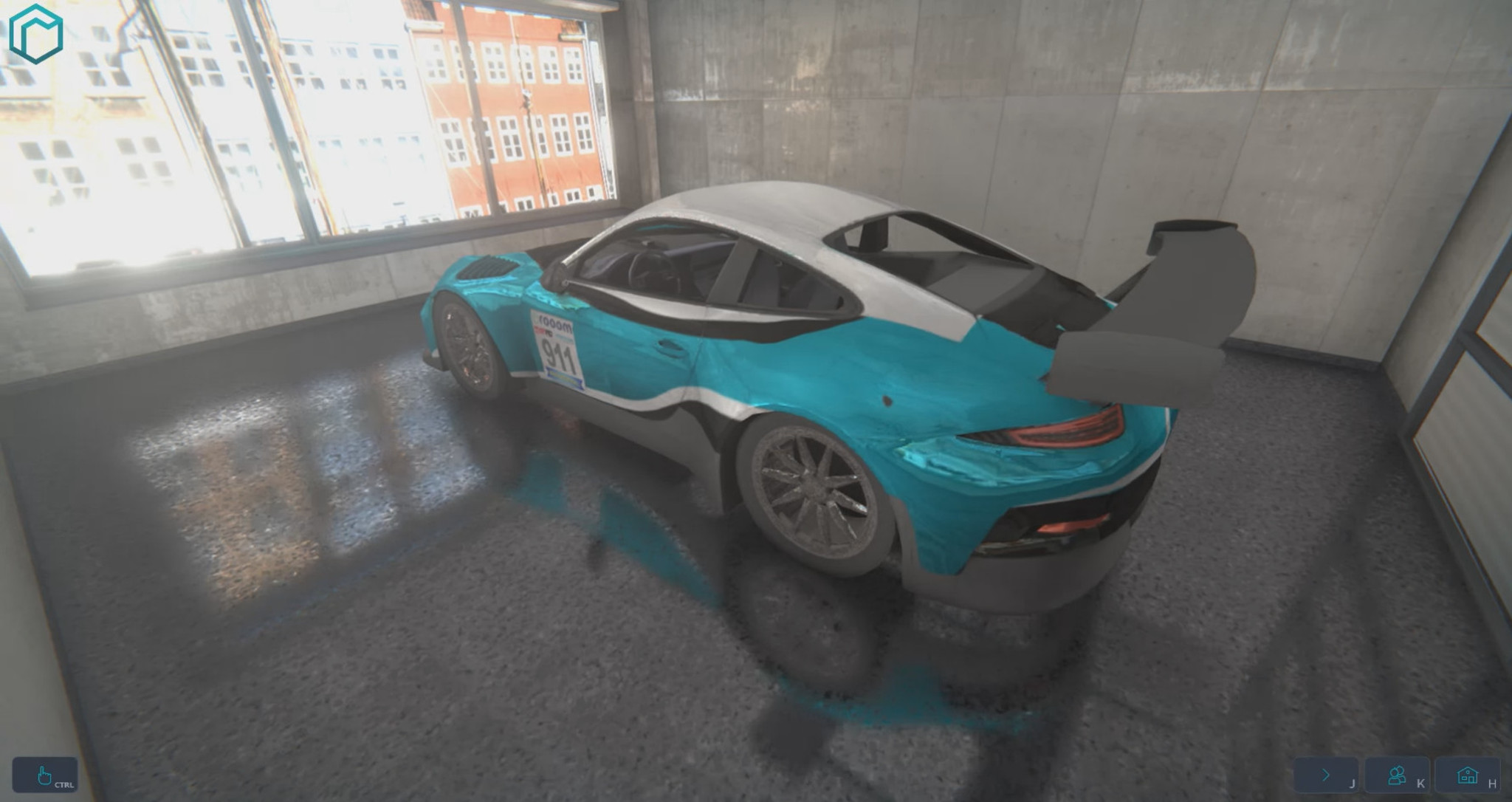 VR environment in rooom FX VR environment with car