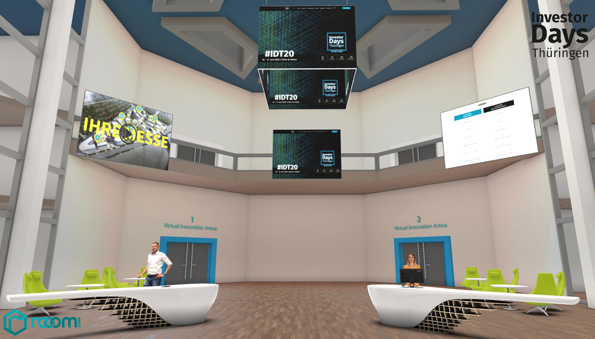 EXPO-X the online event at the Investor Days Thuringia Picture of the virtual fairground of EXPO-X