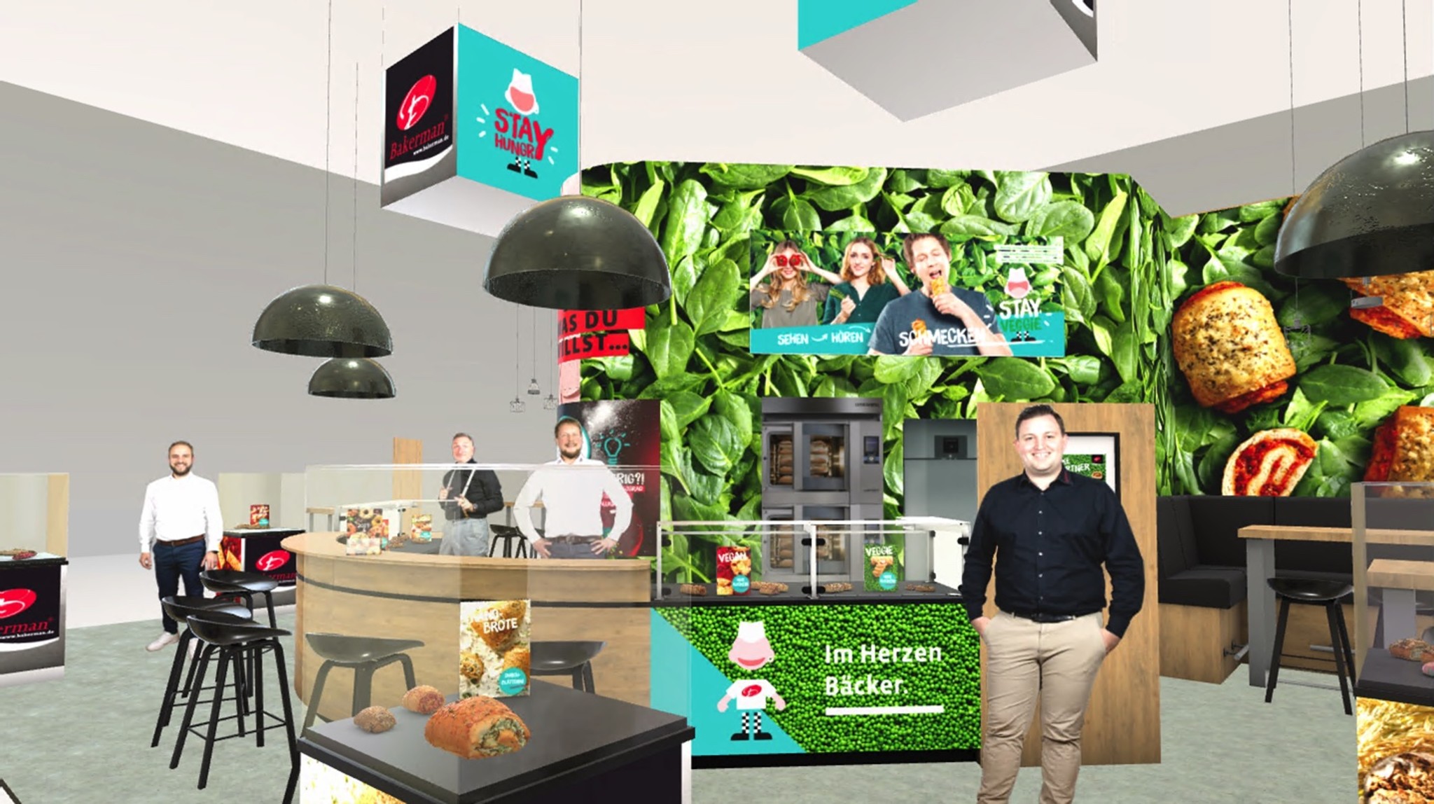 Bakerman virtual exhibition stand Virtual exhibition stand with product visualizations